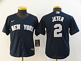Youth Yankees 2 Derek Jeter Navy 2020 Nike Cool Base Jersey,baseball caps,new era cap wholesale,wholesale hats